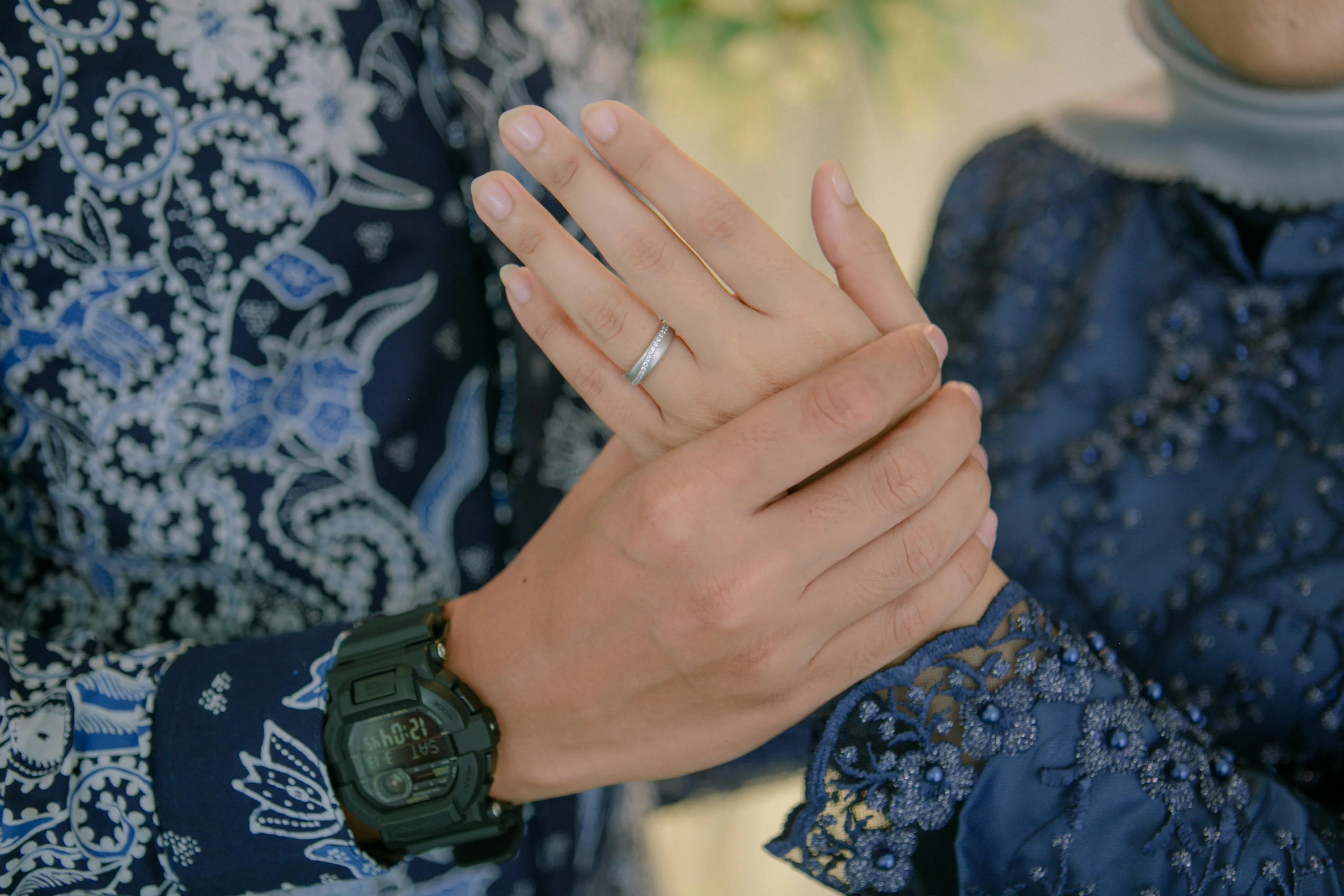 Couple dancing during an engagement party